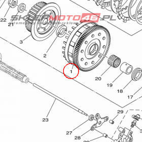 YAMAHA - KOSZ SPRZEGLA nr: 2BS161500000