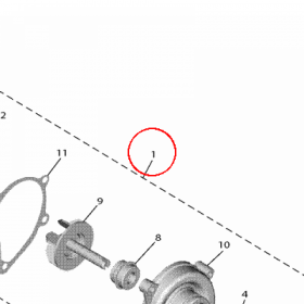 YAMAHA - WATER PUMP ASSY nr: 2C0124200000