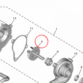 YAMAHA - WALEK POMPY WOD. nr: 2C0124500000