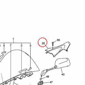 YAMAHA - WYPELNIENIE OWIEWKI nr: 2C02837M0000