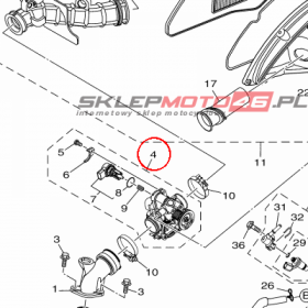 YAMAHA - THROTTLE BODY ASSY nr: 2CME37500100 > 2CME37500300