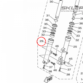 YAMAHA - TUBE, OUTER 4 nr: 2CMF317B0000