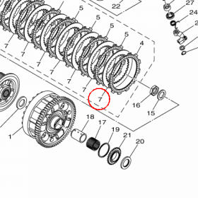YAMAHA - przekladka sprzegla nr: 2CR163250000