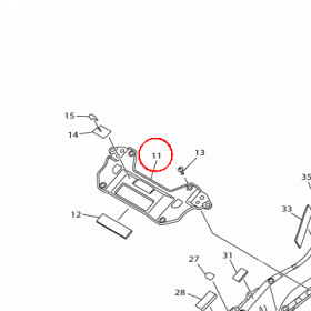 YAMAHA - REINF., FRAME RR. nr: 2CR212140000