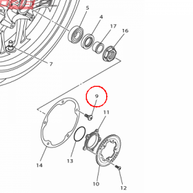 YAMAHA - SCREW nr: 2CR2589H0000 > 2CR2589H0900