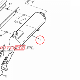 YAMAHA - TLUMIK nr: 2DME47110000