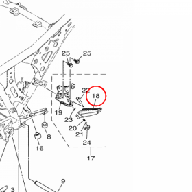 YAMAHA - PODNOZEK nr: 2DPF74311000