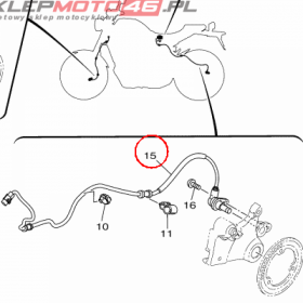 YAMAHA - WHEEL SENSOR ASSY, REAR nr: 2DR859800100