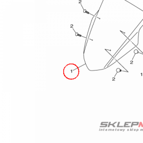 YAMAHA - VISOR nr: 2DSF61AA0000