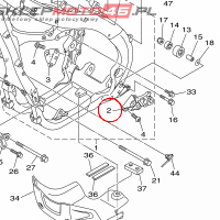 YAMAHA - BRACKET, FOOTREST nr: 2GB214470000