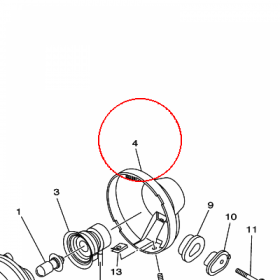 YAMAHA - WKLAD REFL. nr: 2GU843307000