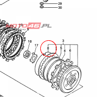 YAMAHA - RING,CLUTCH BOSS				 nr: 2H7163850000