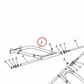 YAMAHA - RR. UPR. ARM COMP. nr: 2HCF21052000