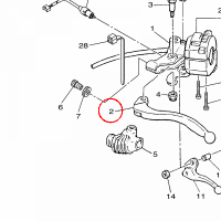 YAMAHA - dzwignia sprzegla nr: 2HT839120100