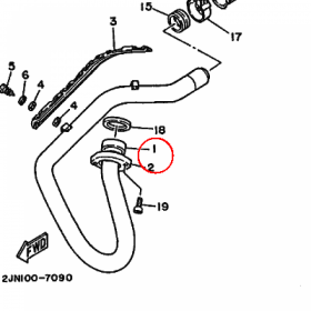 YAMAHA - RURA WYDECHOWA nr: 2JN146110000