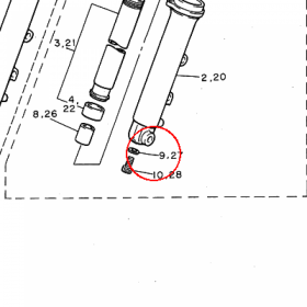 YAMAHA - USZCZELKA nr: 2K823158L000