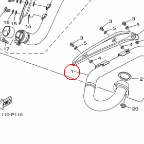 YAMAHA - RURA WYDECHOWA nr: 2LSE46110000