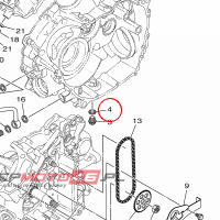 YAMAHA - USZCZELKA nr: 2MBE11980000
