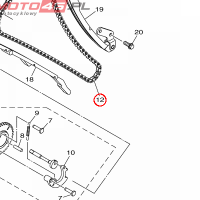 YAMAHA - CHAIN ASSY nr: 2MBE21900000