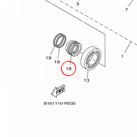 YAMAHA - TULEJA DYSTANS. nr: 2MBE61810000