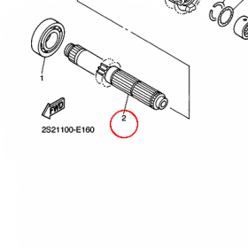 YAMAHA - WALEK SKRZYNI. B. nr: 2S2174110000