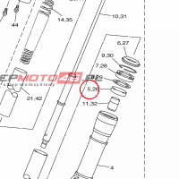 YAMAHA - tuleja slizgowa nr: 2S3231250000