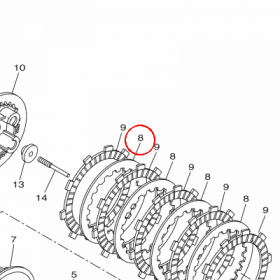 YAMAHA - PRZKLADKI SPRZEGLA nr: 2S6E63240000