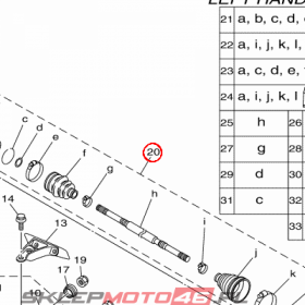 YAMAHA - REAR DRIVE SHAFT ASSY nr: 2UD2531H0100