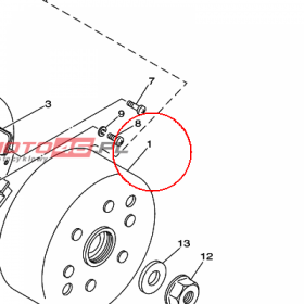 YAMAHA - WIRNIK nr: 2XJ85550M000
