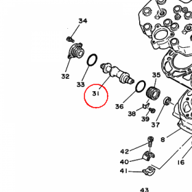 YAMAHA - VALVE 2 nr: 31K1132A0000