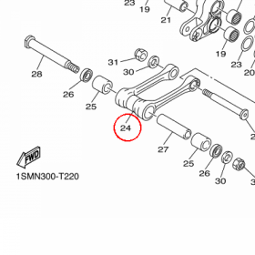 YAMAHA - ROD, CONNECTING 1 nr: 33D2217F0000