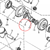 YAMAHA - korbowod nr: 34X116510000