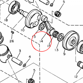 YAMAHA - korbowod nr: 34X116510000