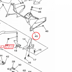 YAMAHA - wypelnienie owiewki nr: 36C2836K0000