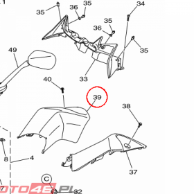 YAMAHA - WYPELNIENIE OWIEWKI nr: 36P2836M0000