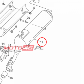 YAMAHA - TLUMIK nr: 37PE47100100