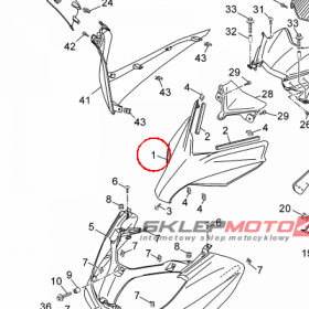 YAMAHA - wypelnienie owiewki nr: 37PF836K00P0