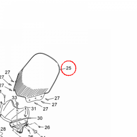 YAMAHA - WINDSCREEN ASSY nr: 37PF83800100