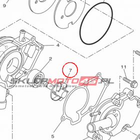 YAMAHA - WALEK POMPY WOD. nr: 38BE24500100