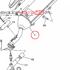 YAMAHA - TLUMIK nr: 39DE47110000