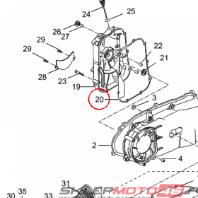 YAMAHA - USZCZELKA GAZNIKA nr: 39DE54530000