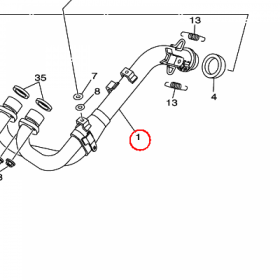 YAMAHA - RURA WYDECHOWA nr: 3B4146111000