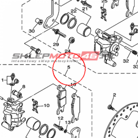 YAMAHA - ZACISK HAMULCOWY nr: 3B42580V1100