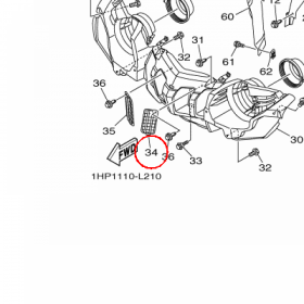 YAMAHA - WLOT POW. PLAST. nr: 3B42837N0000
