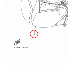 YAMAHA - reflektor nr: 3C3843100000