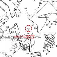 YAMAHA - PANEL PLASTIK. nr: 3D6F172A0000