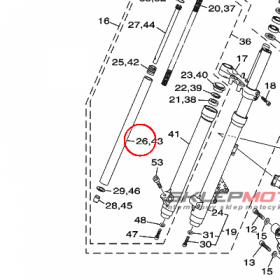 YAMAHA - TUBE, INNER 1 nr: 3D6F31240000