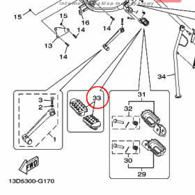YAMAHA - guma podnozka nr: 3D6F74130000