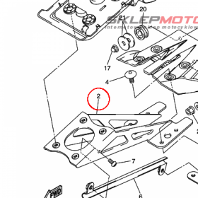 YAMAHA - REAR STAY COMP. nr: 3D7216400000 