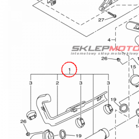 YAMAHA - rura wydech. nr: 3D8146102000